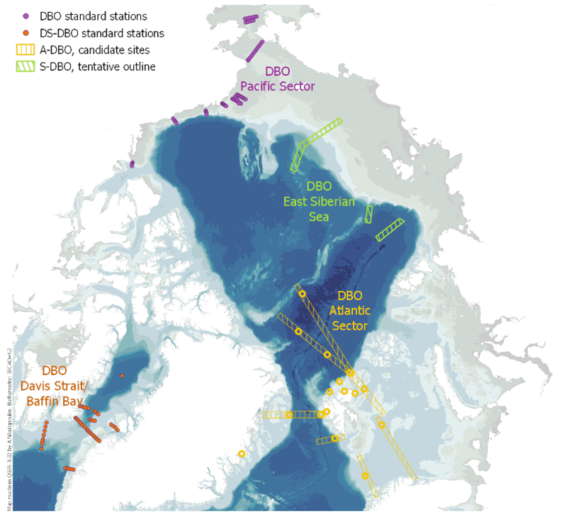 Map of the Arctic Ocean