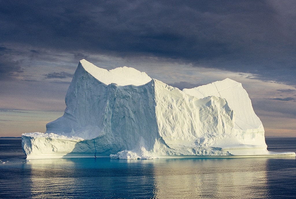 The Icebergs from the Ilulissat Icefjord are the largest to be found in the Arctic. Photographer: Peter Prokosch
