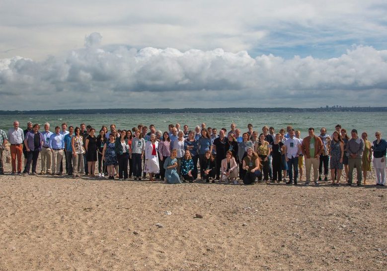 General Assembly participants on the beach at Beach Hotel Marienlyst, Helsingør, Denmark